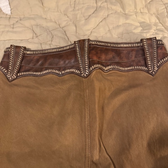 Stunning! Ralph Lauren Leather Pants Blue Label Size 2 - Picture 3 of 6